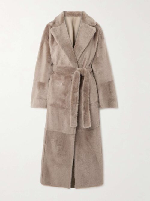 Faiolica Pleated Leather Coat